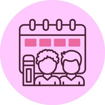 Community reading event Minimal Mix Circle Icon vector