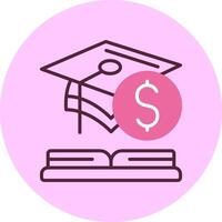 Financial Literacy Mix Circle Icon Design vector