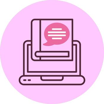 Digital learning platform Minimal Mix Circle Icon vector