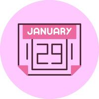 29 January Minimal Mix Circle Icon vector