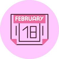 18 February Minimal Mix Circle Icon vector
