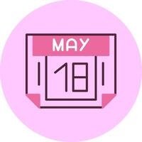 18 May Minimal Mix Circle Icon vector