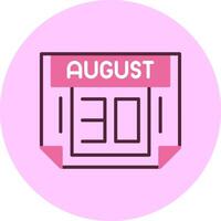 30 August Minimal Mix Circle Icon vector