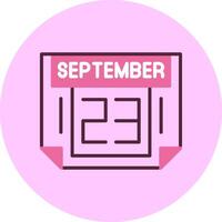 23 September Minimal Mix Circle Icon vector