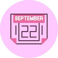 22 September Minimal Mix Circle Icon vector