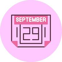 29 September Minimal Mix Circle Icon vector
