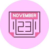 23 November Minimal Mix Circle Icon vector