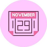 29 November Minimal Mix Circle Icon vector