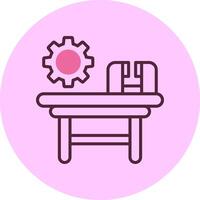 Workbench Minimal Mix Circle Icon vector