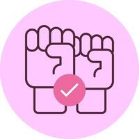 Trade Union Hall Minimal Mix Circle Icon vector