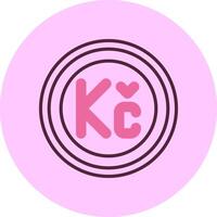 Czech Koruna Sign Minimal Mix Circle Icon vector