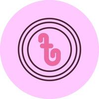 Bangladesh Currency Sign Minimal Mix Circle Icon vector