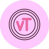Vanuatu Vatu Sign Minimal Mix Circle Icon vector