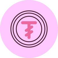 Mongolian Tugrik Sign Minimal Mix Circle Icon vector
