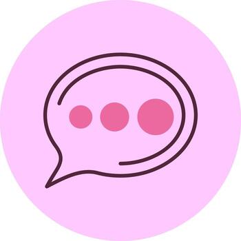 Chat message Minimal Mix Circle Icon vector
