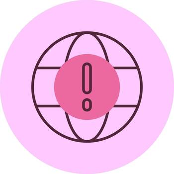 Internet error mínimo mezcla circulo icono vector