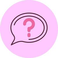 Question mark Minimal Mix Circle Icon vector