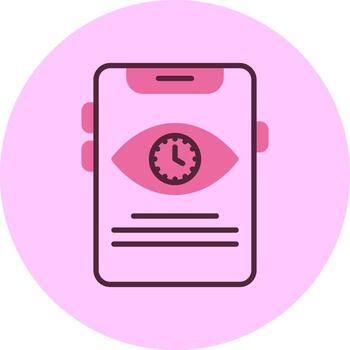 Screen timeout Minimal Mix Circle Icon vector