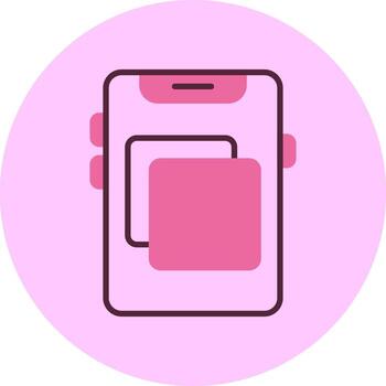 Screen mirroring Minimal Mix Circle Icon vector