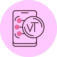 Vanuatu Vatu in Mobile Minimal Mix Circle Icon vector