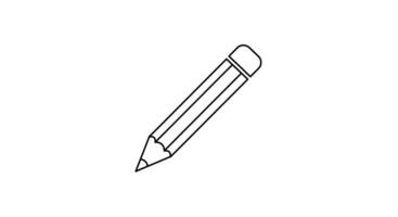 A pencil is drawn in a line on a white background vector