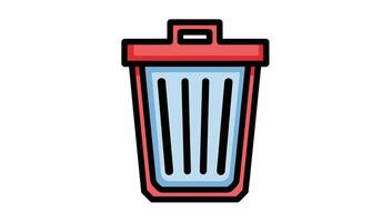 A trash can icon on a white background vector