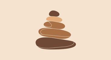 A pile of rocks stacked on top of each other vector