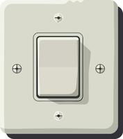 Light switch on beige wall plate minimal design illustration for home and office use vector