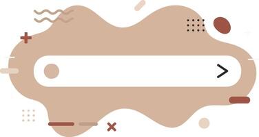 Abstract beige search bar interface design with simple modern decorative elements and minimal style vector