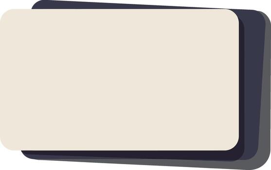 Blank white rectangular card with shadow isolated on white background illustration vector