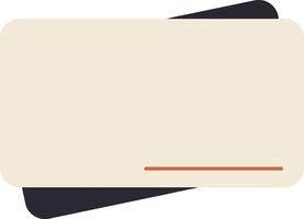 Blank business card template design with horizontal orientation and modern minimal style illustration vector