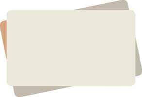 Blank Paper Sheets Stack Illustration with Beige and Light Brown Colors Simple Design for Creative Use vector