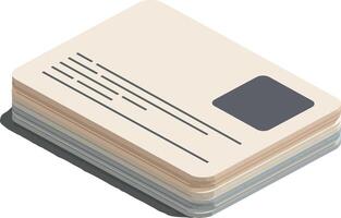 Identification card illustration showing stacked ID cards with clear layout and neutral colors for professional use vector