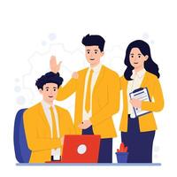Business team working together in office vector