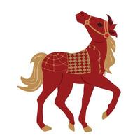 Samrt Chinese new year 2026 celebration background.Year of the horse for square design vector