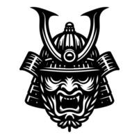 Samurai Kabuto Helmet Ancient Japanese Warrior Armor Drawing vector