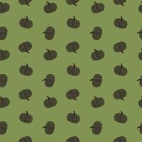 Minimalist autumn cha cha kabocha pumpkin squash illustration fall theme seamless pattern vector