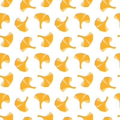 Autumn leaves of gold ginkgo biloba leaf illustration fall season isolated seamless background