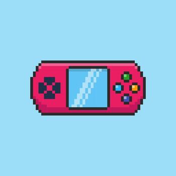 Pixel art Game Console game asset design vector