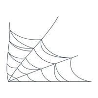 Spider web icon isolated on white. Black halloween element. vector