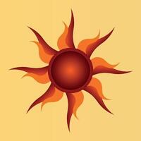 a sun icon on a yellow background vector