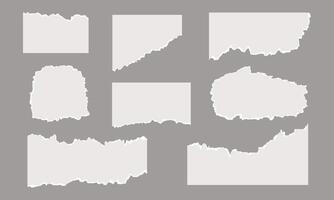 Realistic torn paper edge template background design vector
