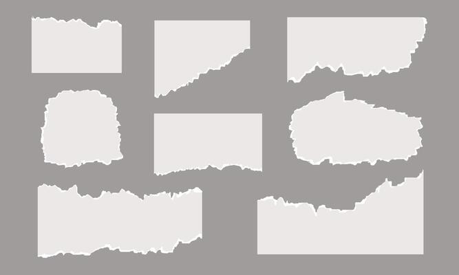 Realistic torn paper edge template background design