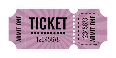 Vintage retro ticket template for events and shows vector