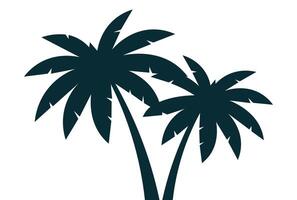 Tropical palm trees silhouette design illustration. vector