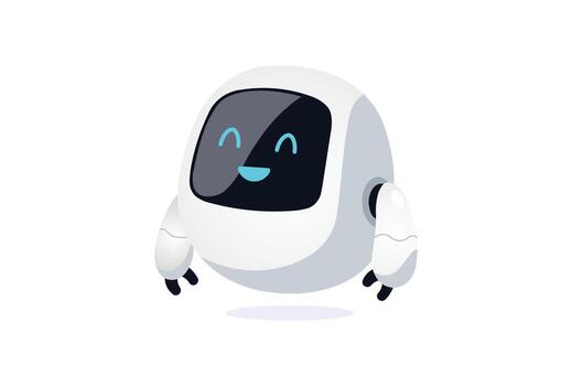 linda chatbot ai simpático robot asistentes para cliente apoyo, virtual ayuda servicio compatible con IA vector