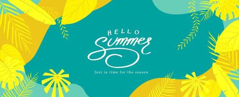 Colorful summer greeting design vector