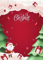 Santa Claus with Christmas gifts illustration vector