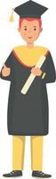 Illustration of Happy Man Graduation at University vector