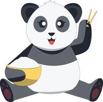 Cute Baby Panda. vector